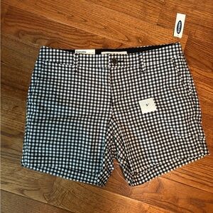 Black and White Checkered Women’s Gingham Cotton Shorts